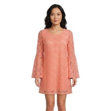 Judith March Made in USA Scoop Neck Mini Lace Lined Dress Women Size M