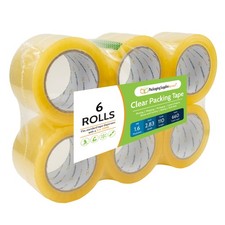 6 Rolls 2.83 Inch x 110 Yards Clear Carton Sealing Packing Package Tape 1.6 Mil