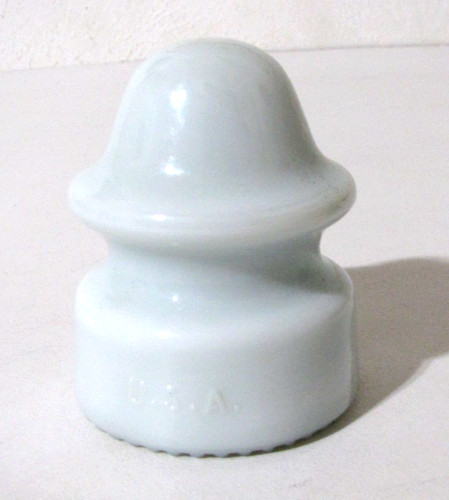 Vintage Maydwell # 20  USA White Milk  Glass Insulator