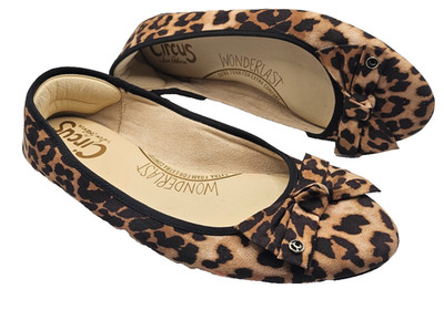 Circus Sam Edelman Ballet Flats Cheetah Leopard Bow WONDERLAST Size 9.5