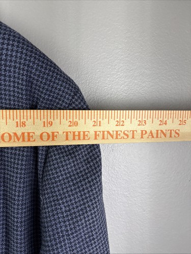Brooks Brothers Houndstooth Blazer Size 48 Reg Notch Label Blue Made In USA - Picture 8 of 9