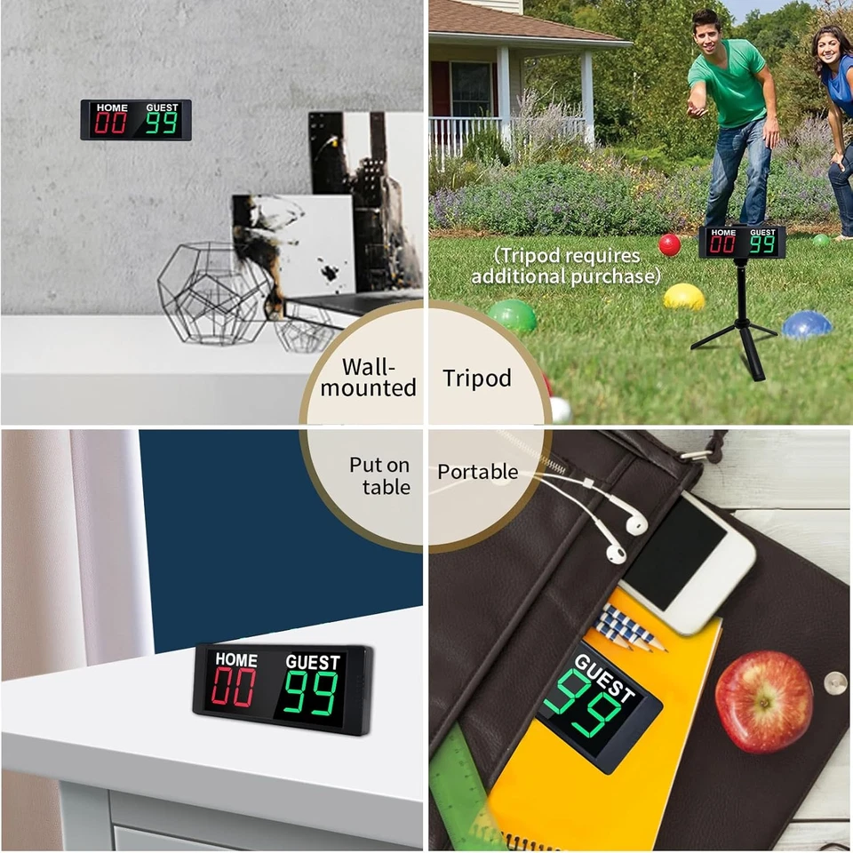 Портативный цифровой табло, настольный электронный табло с пультом дистанционного управления, 1 штука - Изображение 4 из 4