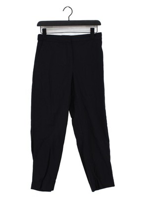 Massimo Dutti Women's Trousers UK 12 Black 100% Other Tapered Cropped