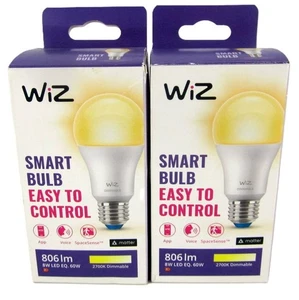 2x WiZ A60 E27 Smart LED Bulb 806Lm 8W RGB Colour Globe App & Voice Control WiFi