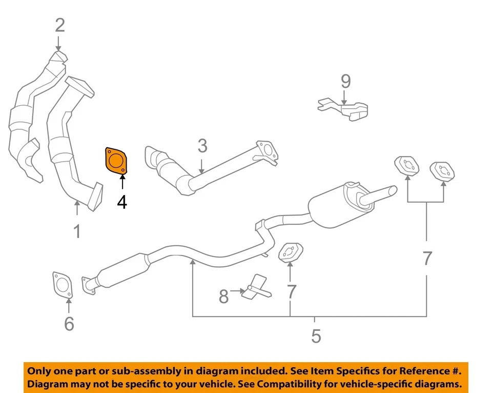 1997-2011 GM EXHAUST MANIFOLD PIPE GASKET, NEW GENUINE OEM PART, P/N 15286606 - Image 2 of 4