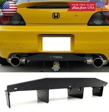 Rear Bumper Winglet Wind Blades Spoiler Diffuser w/ 4 Fins Fit 99-03 S2000 AP1