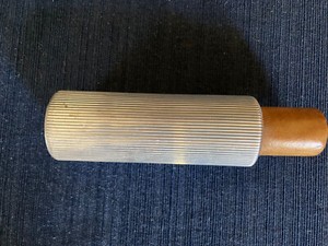 Extremely Rare Antique Presto Ice Crusher Metal with Wood Spring Loaded Plunger