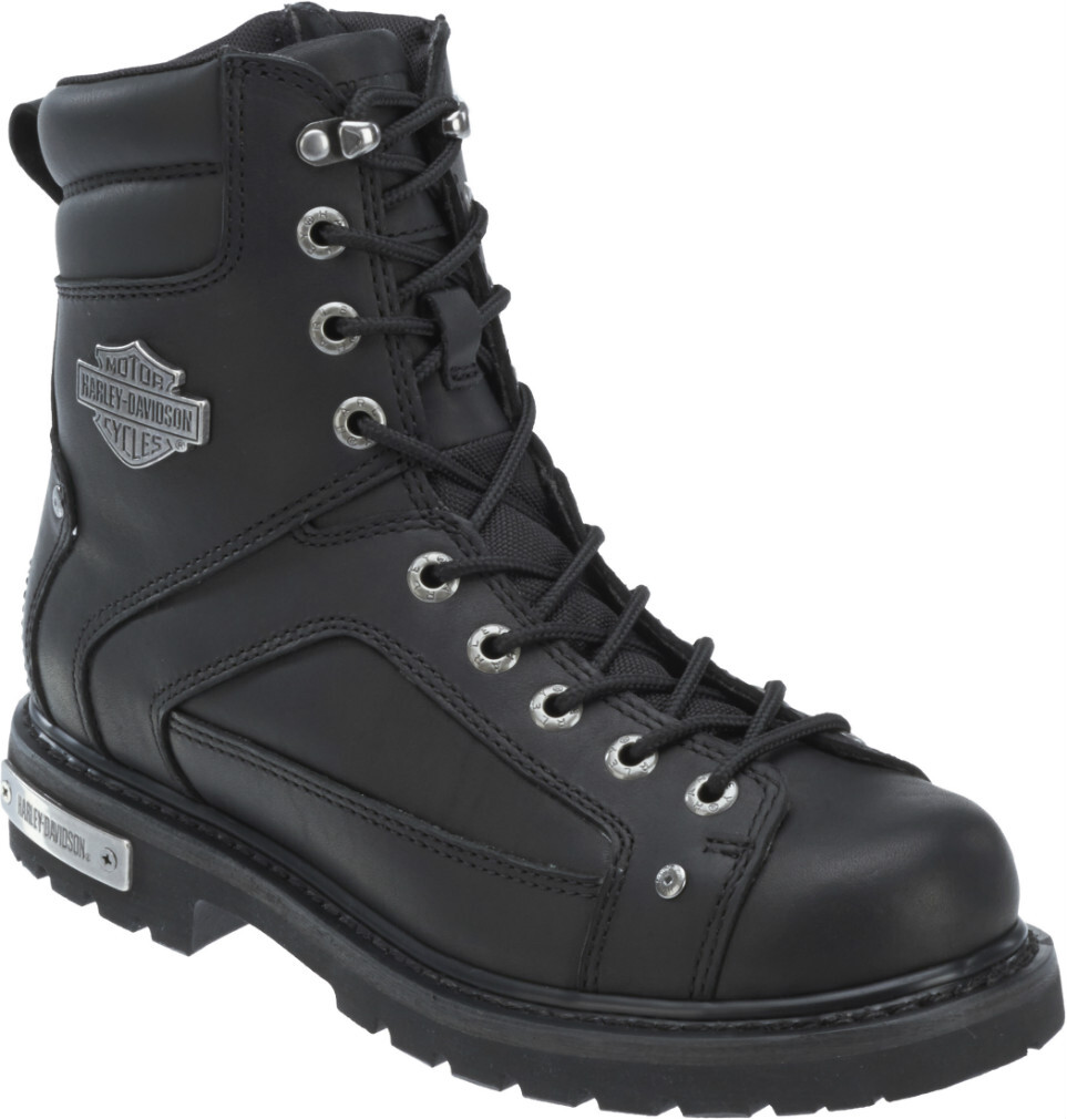 HARLEYDAVIDSON FOOTWEAR Men's Abercorn Black Leather Motorcycle Boots