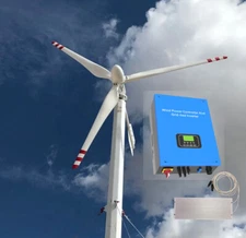 5000W Wind Turbine Kits 220V On Grid-tie System 5KW Wind Generator with Inverter