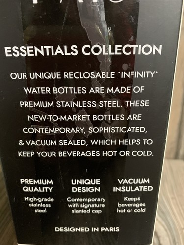 Pais Infinity Collection, Black Premium Stainless Steel & Insulated 17oz New - Picture 9 of 9