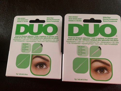 TWO(2)Duo Brush on Striplash Adhesive white/clear for Strip Lashes (5g) Free Sh - Picture 2 of 2
