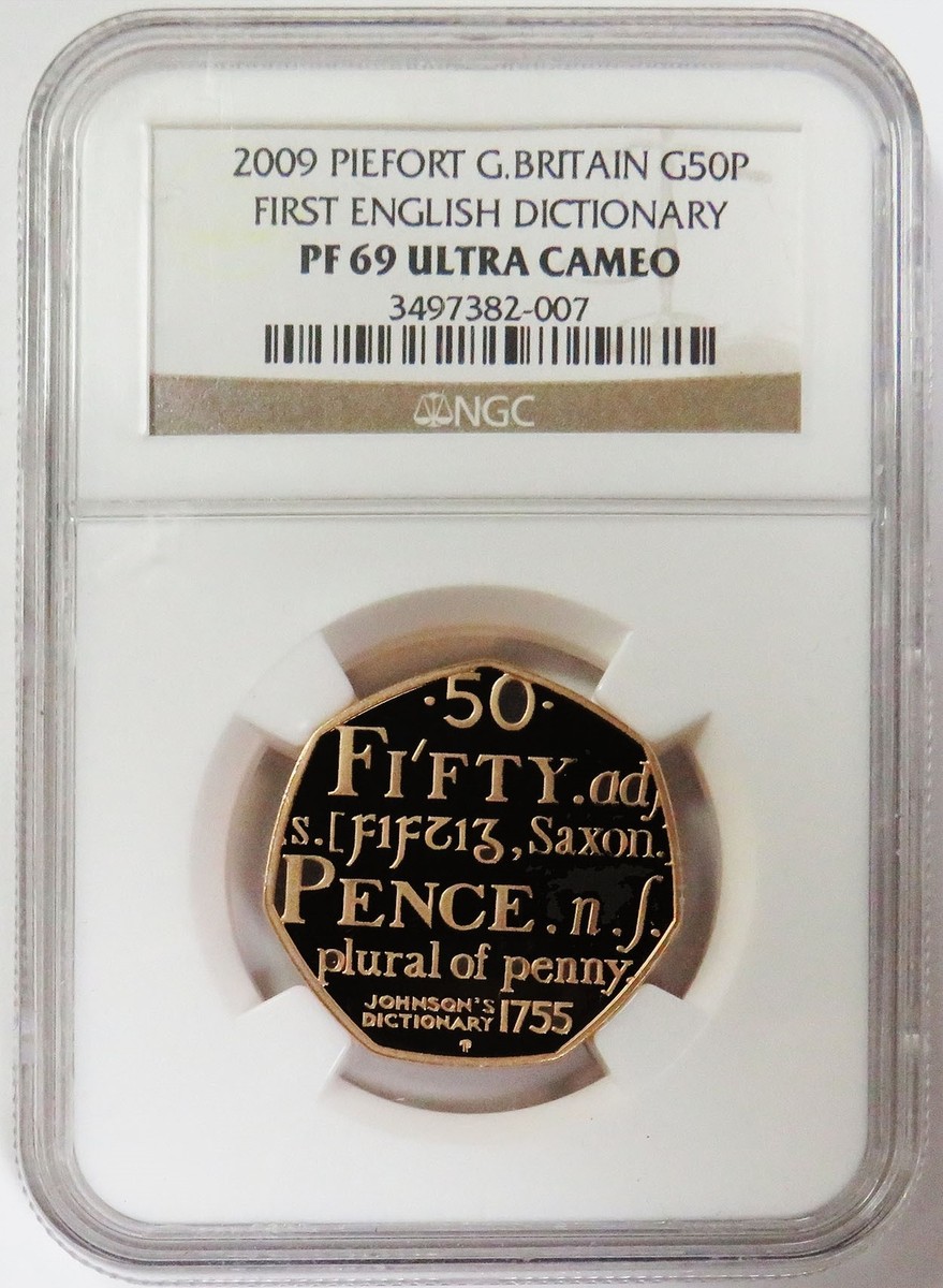 2009 GOLD GREAT BRITAIN 40 MINTED PIEFORT NGC PF 69 UC FIRST