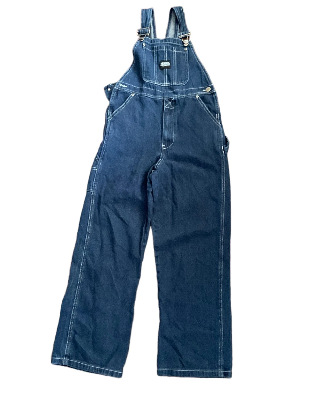 Key Industries Kids Blue Denim Bib Overall, Size 12