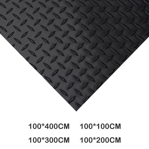 CHECKER PLATE RUBBER GARAGE FLOORING MATTING 1M WIDE X 3MM THICK A