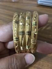 Fancy Stylish Designer Bangle .4 Peices Set.Size 2.6.Golden Color.