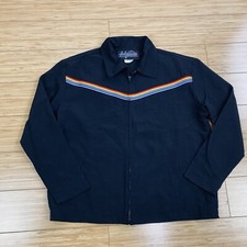 Vintage Rainbow Black lightweight Jacke t by Bodywaves Men's Size Small