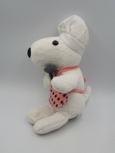 Gaspard et Lisa B3110 White Dog Garden 2008 Plush 8" Chef Stuffed Toy Doll Japan - Picture 4 of 8