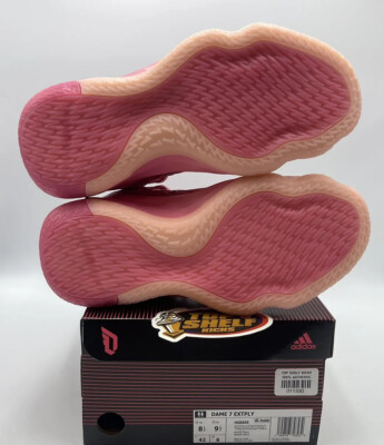 New Adidas Dame 7 EXTPLY D.O.L.L.A. 2021 Size 8.5 Pink Authentic