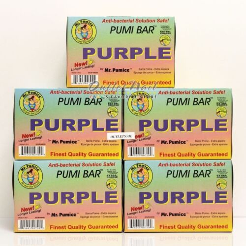 5 Boxes (60 pcs) Mr. Pumice PUMI BAR Stone Purple Coarse Wholesale Lots - Picture 1 of 1