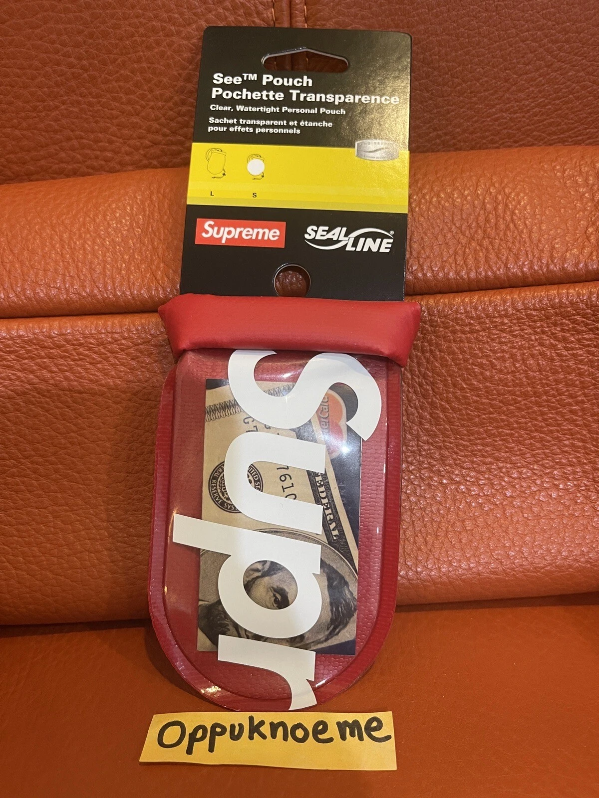 Pochette Supreme SealLine See™ rouge petite SS18 flambant neuve pochette transparence