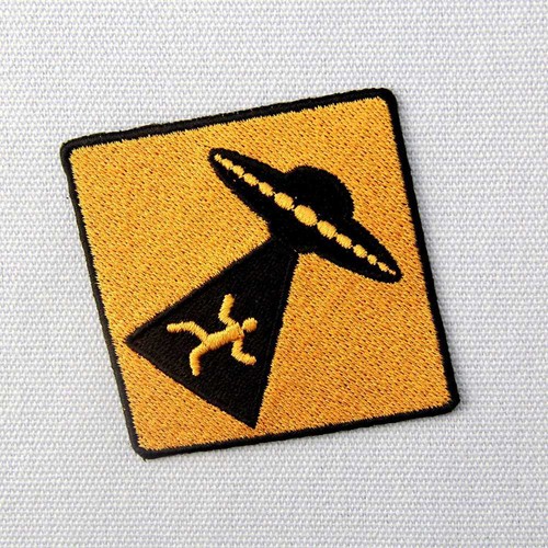 Embroidered Patches Iron On Sew On Patches transfers Badges appliques UFO 552R - Picture 3 of 4
