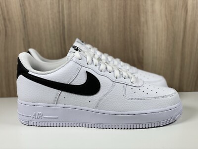Nike Air Force 1 '07 Shoes White Black CT2302-100 Men's Size 8 / Women s 9.5