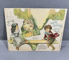 Vintage Boston Globe Paper Dolls 1906 Original Uncut See Saw Margery Daw