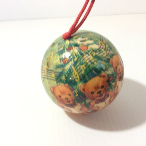 Lote De Colección Bola Decoupage Adornos de Navidad Oso Música Ángel Guardián Árbol - Imagen 6 de 8