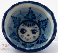 Gzhel Porcelain plate piala server bowl for salad or caviar tea cup Hand-painted