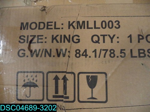 King Size Platform Bed Frame with Velvet Headboard Black KMLL003 - Foto 2 di 4