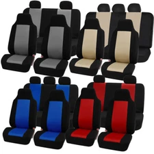Car Seat Covers 5-Sit Front Rear High Back Bucket Seat Cover for Truck SUV Sedan