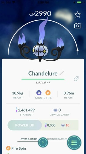 Pokemon Go Level 35 Chandelure Ebay