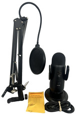 BLUE A00132 YETI MICROPHONE WITH STAND HARDWARE AND BOOM ARM