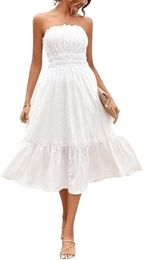Ruffle a-Line vestidos para mujeres
