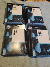 SET of 4 Genuine HP OfficeJet 88 Black/Cyan/Magenta/Yellow Inkjet Cartridges