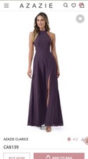Azazie Clarice dress size A6 in Plum