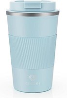 CS Cosddi Travel Mug Edelstahl Isolierbecher 13Oz Vakuum Skyblue