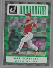 Max Scherzer 2017 Panini Donruss Dominator Green Parallel/349 Nationals MLB!