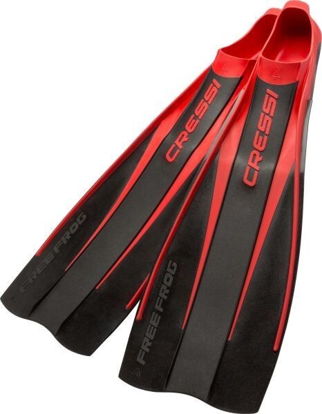 Diving Fins, Cressi Free Frog Black/Red, Scuba, Uk Size 10/11 (EU45/46)