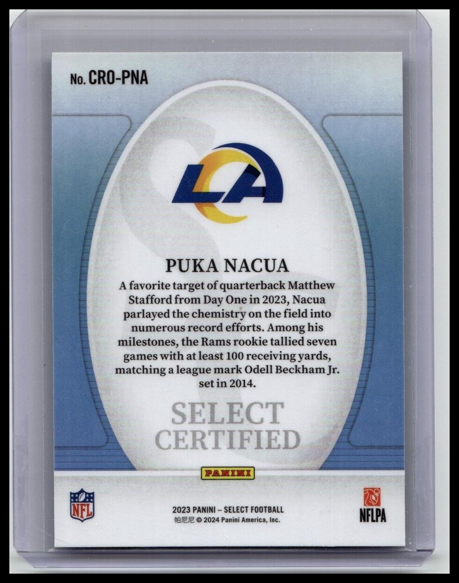 2023 Panini Select #CRO-PNA Puka Nacua Select Certified Rookies | eBay