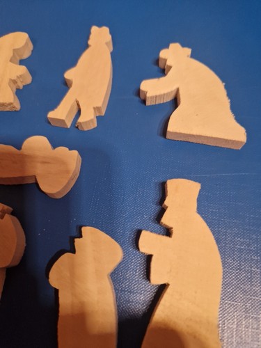 7 x Krippe Krippenfiguren Holz-Weihnachtskrippe Figuren, Handarbeit Rohlinge - Bild 5 von 7