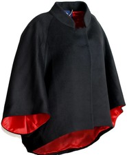 Cashmere Merino Wool Dolman Cocoon Jacket Coat Sizes S M L Xl Xxl Black Grey Red