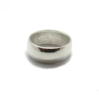 Handmade 925 Silver Ring - Wide Band Ring 10mm, Polished, Sizes 46-75