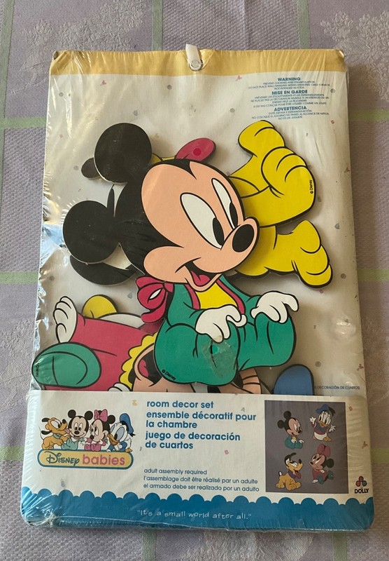 NOS Rare Disney Babies Room Decor Set Mickey/minnie/pluto Dolly Inc.NIP VTG
