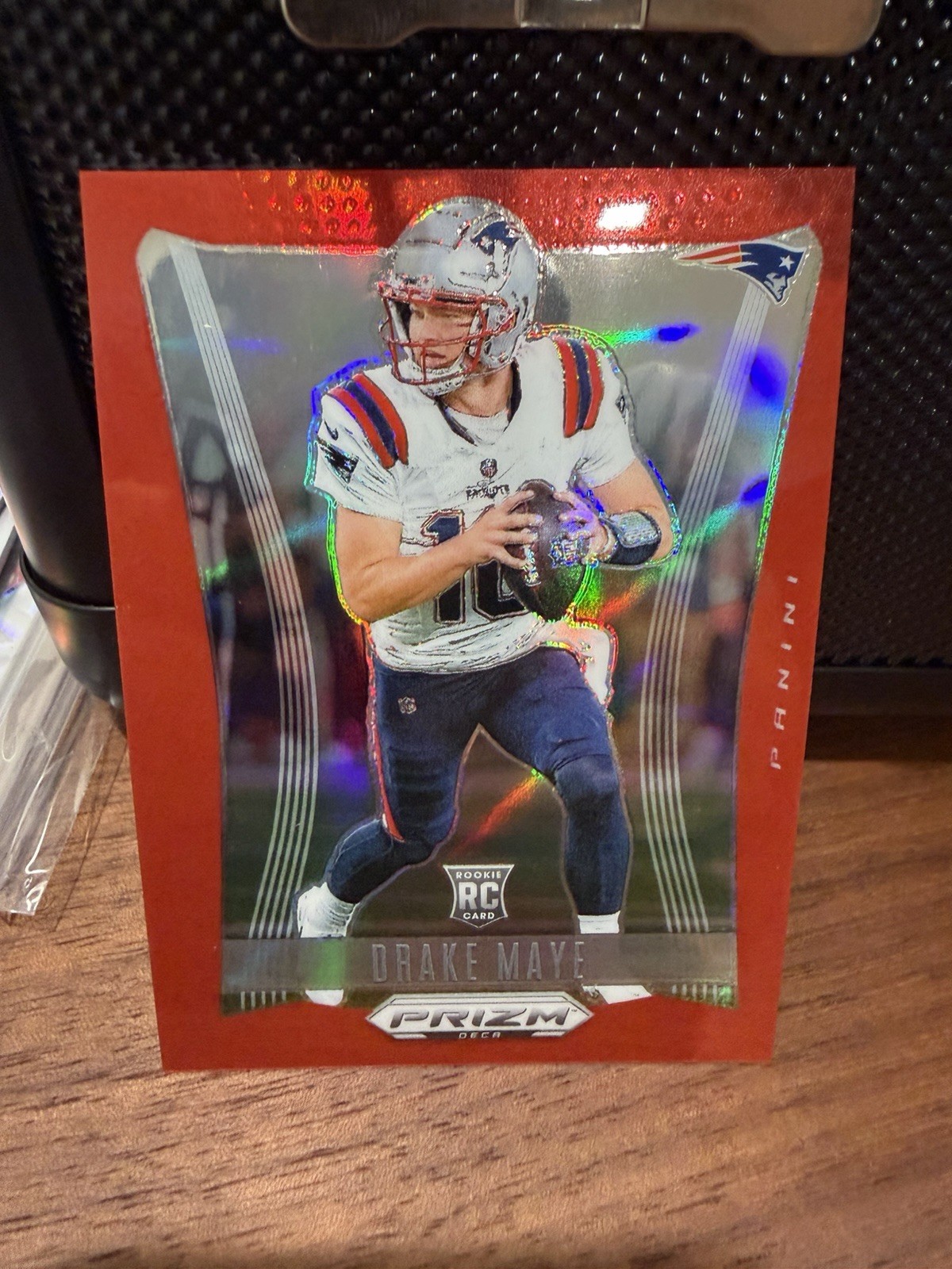 2024 Panini Prizm Deca Drake Maye Red Prizm /199 Patriots RC Rookie Card