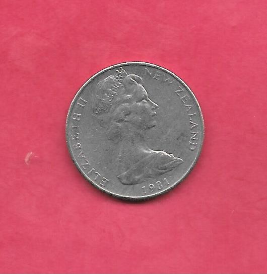 NEW ZEALAND KM41.1 1981 10 CENTS XF EXTRA FINE NICE OLD VINTAGE COIN