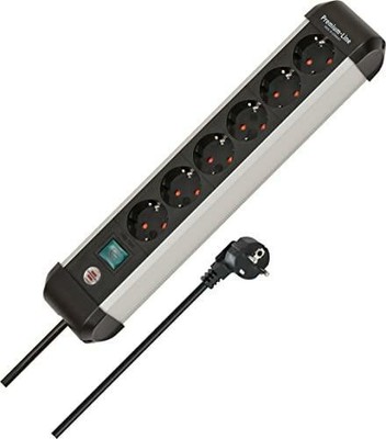 Steckdosenleiste Brennenstuhl Premium-Alu-Line 6 Steckdosen 3 m schwarz