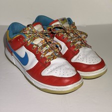 Nike Dunk Low x LeBron James Fruity Pebbles Red Sneakers Size 8 EUC