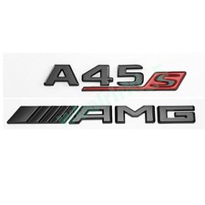 Per Mercedes Benz A45S AMG scritta emblemi adesivi logo badge nero lucido
