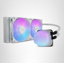 COOLER MASTER 240 ELITE LIQUID WHITE CPU LIQUID, DUAL-CHAMBER PUMP - WHITE